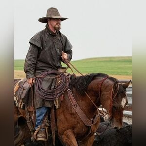 OUTBACK TRADING CO Low Rider Duster Coat,Dark Green Men's Medium